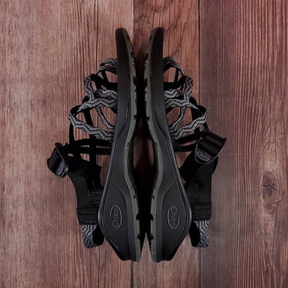 Chaco Womens Size 9 Updraft EcoTread X2 Outdoor Sandals Black Gray Waves J105182 - Picture 8 of 15